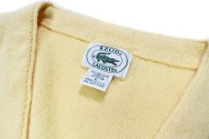 画像4: Used Izod Lacoste Acryl Knit Cardigan Yellow made in USA (4)