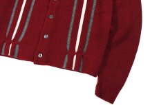 画像3: Used Brent Acryl Knit Cardigan Burgundy (3)