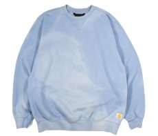 画像1: Used Carhartt Crew Neck Sweat Shirt Fade Sax (1)