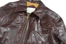 画像2: Used Gino Leathers Leather Jacket Brown (2)