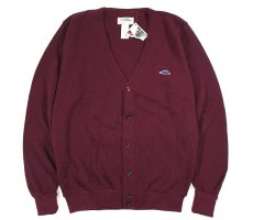 画像1: Deadstock Sears Acryl Knit Cardigan Burgundy (1)