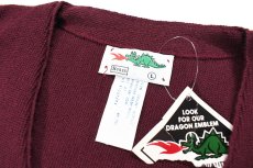 画像4: Deadstock Sears Acryl Knit Cardigan Burgundy (4)