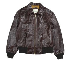 画像1: Used Gino Leathers Leather Jacket Brown (1)