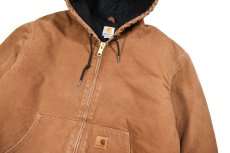 画像2: Used Carhartt Duck Active Jacket Brown (2)