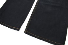 画像3: Deadstock Levi's 569 Damaged Denim Pants Over Dye Black リーバイス (3)