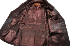 画像5: Used Leather Tailored Jacket Brown (5)