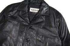 画像2: Used M.Julian Wilsons Leather Leather Coat Black (2)