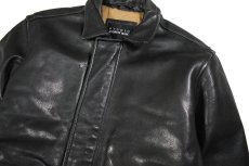 画像2: Used Andrew Marc Wilsons Leather Leather Coat Black (2)