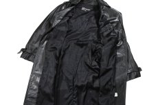 画像6: Used Leather Trench Coat Black (6)