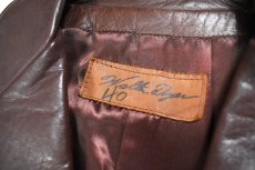 画像4: Used Leather Tailored Jacket Brown (4)