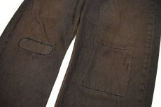 画像4: Deadstock Levi's 569 Damaged Denim Pants Reactive Dye Brown リーバイス (4)