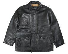 画像1: Used Andrew Marc Wilsons Leather Leather Coat Black (1)