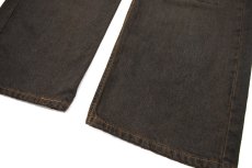 画像3: Deadstock Levi's 569 Damaged Denim Pants Reactive Dye Brown リーバイス (3)