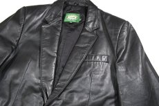 画像2: Used Leather Tailored Jacket Black (2)