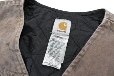 画像4: Used Carhartt Duck Vest Dark Brown (4)