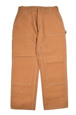 画像1: Used Carhartt Duck Double Knee Carpenter Pants Brown made in USA カーハート (1)