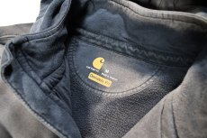 画像4: Used Carhartt Quarter Zip Sweat Hoodie Fade Navy (4)