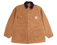 画像1: 70s Used Carhartt Michigan Chore Coat Brown (1)