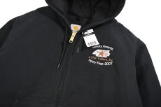 画像2: Deadstock Carhartt Duck Active Jacket Black "4 Star Trailers, Inc." (2)