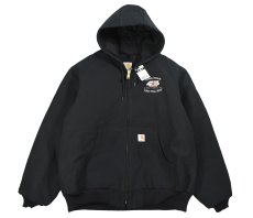 画像1: Deadstock Carhartt Duck Active Jacket Black "4 Star Trailers, Inc." (1)