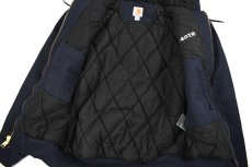 画像5: Used Carhartt Duck Active Jacket Navy "Rise" (5)