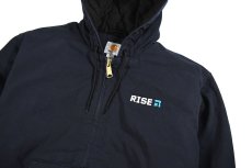 画像2: Used Carhartt Duck Active Jacket Navy "Rise" (2)