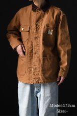 画像8: 70s Used Carhartt Michigan Chore Coat Brown (8)