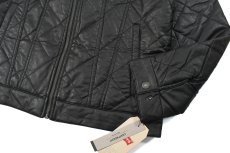 画像3: Levi's Faux Leather Quilted Trucker Jacket Black リーバイス (3)