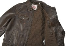 画像6: Levi's Faux Leather Trucker Sherpa Jacket Brown リーバイス (6)