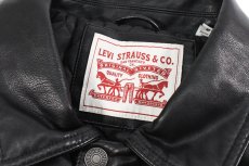 画像5: Levi's Faux Leather Trucker Sherpa Jacket Black リーバイス (5)