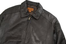 画像2: Deadstock St John's Bay Leather Jacket Brown (2)