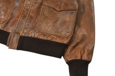 画像3: Used Type A-2 Leather Jacket Brown (3)