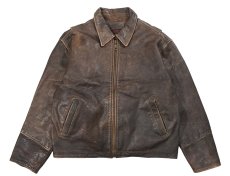 画像1: Used Wilsons Leather Jacket Brown (1)