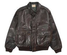 画像1: Used Banana Republic Type A-2 Leather Jacket Brown (1)