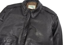 画像2: Used L.L.Bean Type A-2 Leather Jacket Brown made in USA (2)