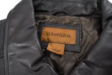 画像4: Deadstock St John's Bay Leather Jacket Brown (4)