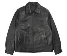 画像1: Used St John's Bay Leather Jacket Black (1)