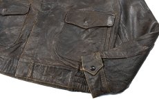 画像3: Used L.L.Bean Type A-2 Leather Jacket Brown made in USA (3)