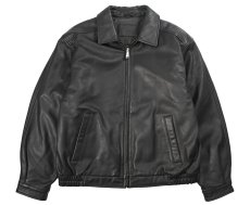 画像1: Used Croft&Barrow Leather Jacket Black (1)