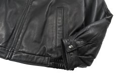 画像3: Used Croft&Barrow Leather Jacket Black (3)