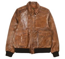 画像1: Used Type A-2 Leather Jacket Brown (1)