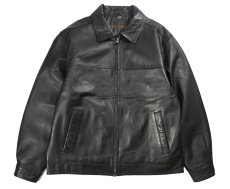 画像1: Used St John's Bay Leather Jacket Black (1)