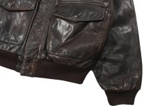 画像3: Used Banana Republic Type A-2 Leather Jacket Brown (3)