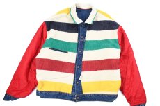 画像9: 93' Used Levi's 70617-0291 Hudson's Bay Blanket Lined Reversible Denim Jacket made in USA (9)