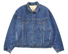 画像1: 93' Used Levi's 70617-0291 Hudson's Bay Blanket Lined Reversible Denim Jacket made in USA (1)