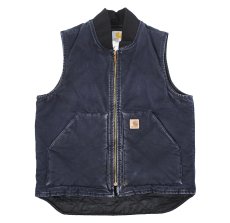 画像1: Used Carhartt Duck Vest Navy (1)