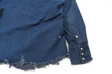 画像6: Used Wrangler Damaged Denim Western Shirt (6)