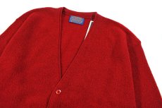 画像2: Deadstock Pendleton Wool Knit Cardigan Burgundy made in USA (2)