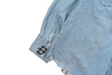 画像3: Used Wrangler Damaged Denim Western shirt (3)