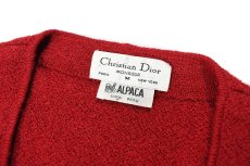 画像4: Deadstock Christian Dior Alpaca Knit Cardigan Burgundy (4)